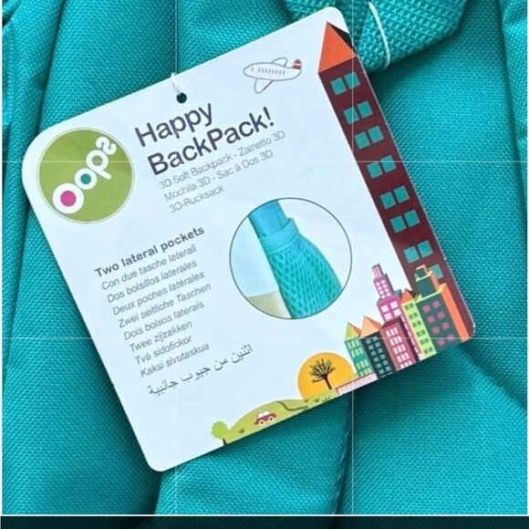 Oops Colorful Dog & City Adjustable Happy Backpack Padded Shoulder Straps. NEW. - Picture 4 of 6